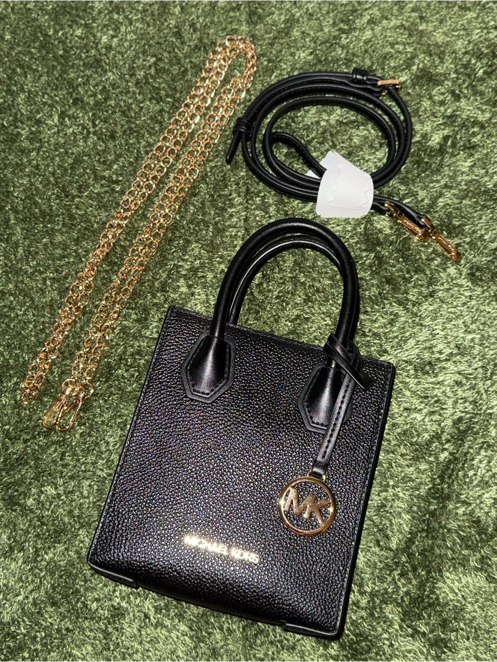 Michael Kors Mercer Extra-Small Pebbled Leather Crossbody Bag